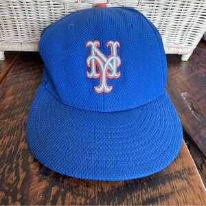 NY Mets Baseball Cap 59FIFTY Engineered Exclusively For MLB Players 7 1/4